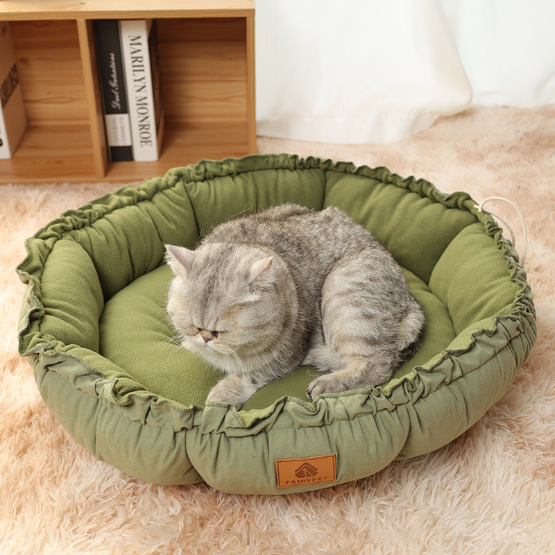 Cat Beds For Indoor Cats Cute Cat Beds With Versatile Dual-Use Design, Reversible Donut Pet Bed For Puppy And Kitten