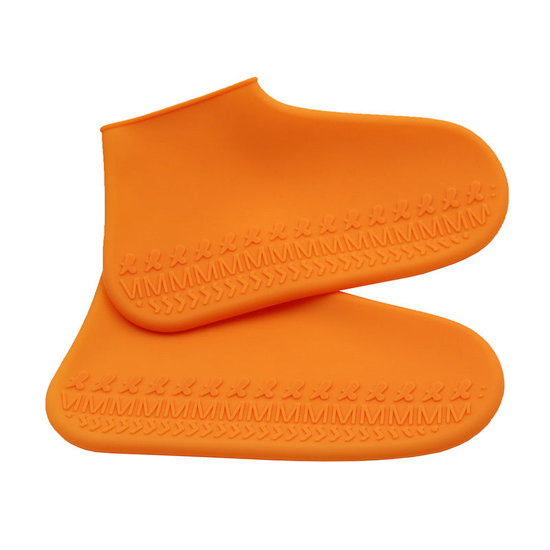 Non-slip thick silicone rain shoe cover