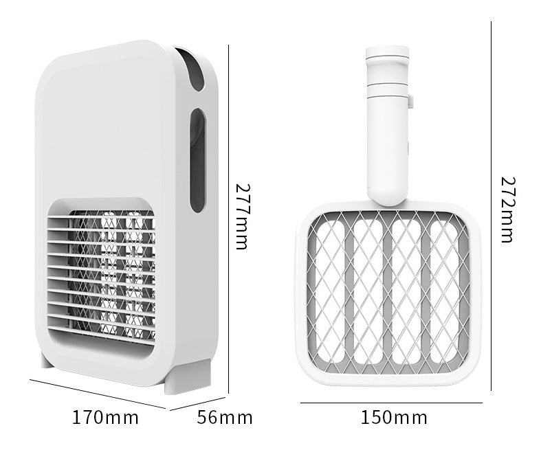 Efficient Photocatalyst Household Mosquito Killer Lamp 2in1 LED Mosquito Racket USB Creative Mosquito Trap Artifact Bug Zapper