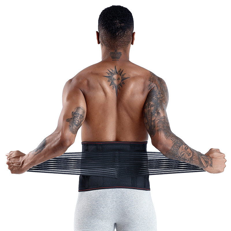 lower back lumbar hip belt / Back Support Weight Loss Brace Belt Lumbar Lower Waist Double Adjust Back Pain Relief Waist Support Sport Springs Belt