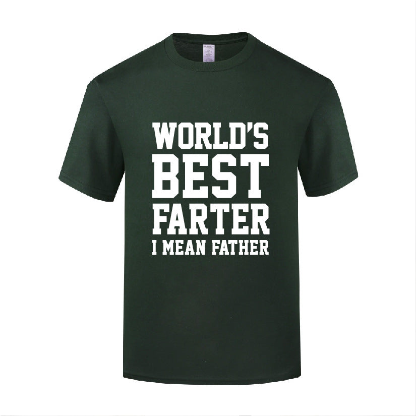 Father's Day Gift T Shirt Men's Loose World's Best Farter I Mean Father / personalized papa, grandpa's birthday, father's day gift t-shirt