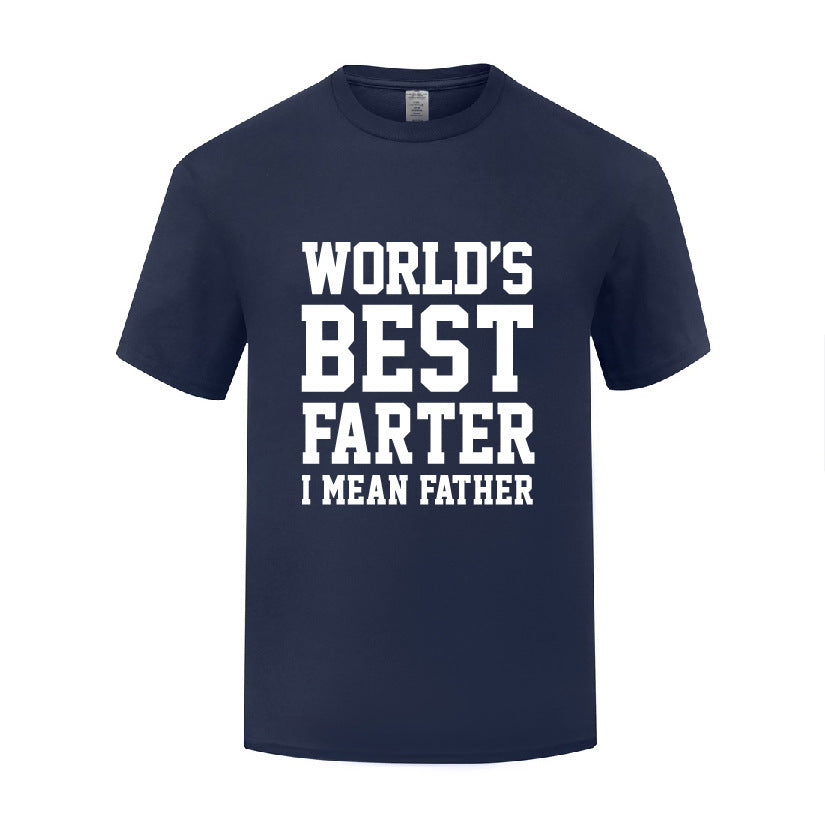 Father's Day Gift T Shirt Men's Loose World's Best Farter I Mean Father / personalized papa, grandpa's birthday, father's day gift t-shirt