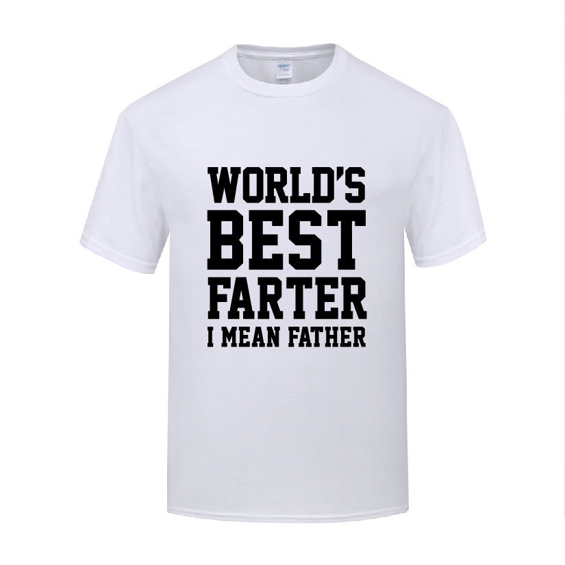 Father's Day Gift T Shirt Men's Loose World's Best Farter I Mean Father / personalized papa, grandpa's birthday, father's day gift t-shirt