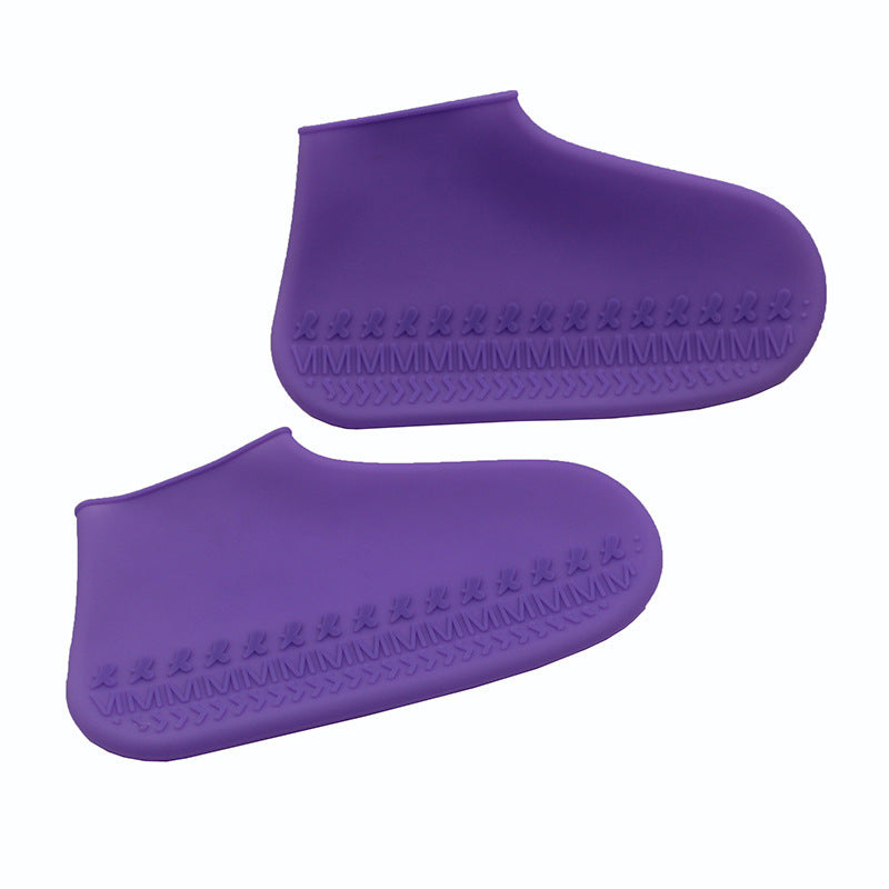 Non-slip thick silicone rain shoe cover