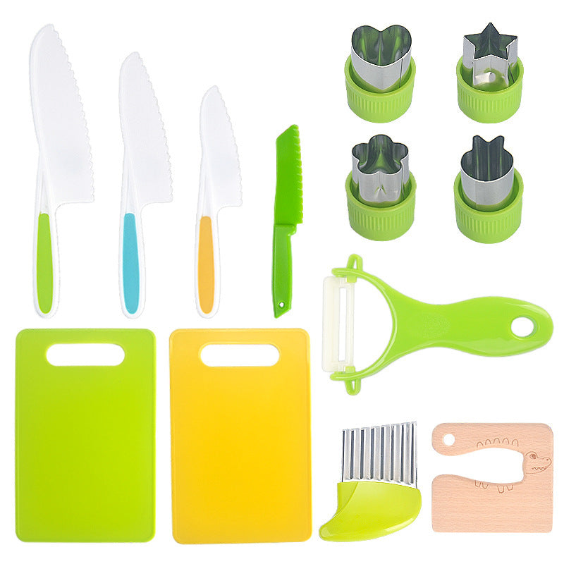 Children Plastic Fruit Knife Suit Saw Knife / child safe kitchen set / child safe kitchen tools / child safe kitchen knife