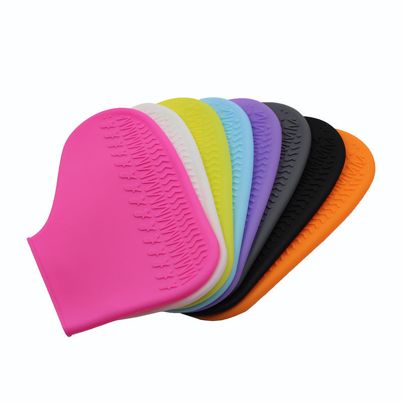 Non-slip thick silicone rain shoe cover