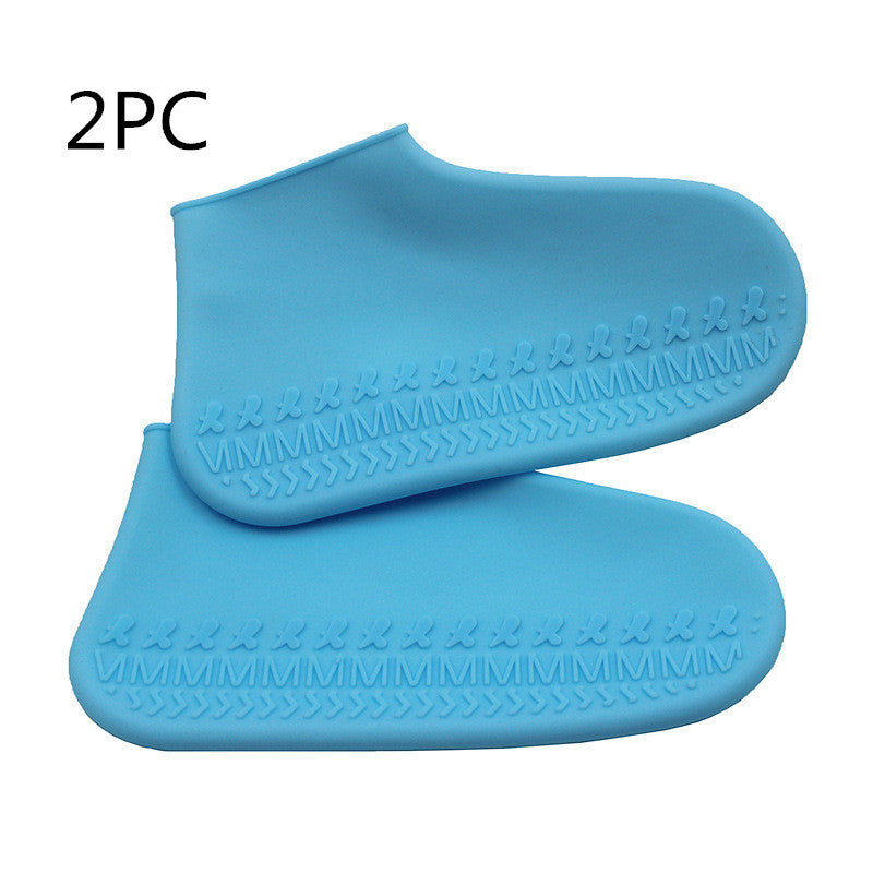 Non-slip thick silicone rain shoe cover