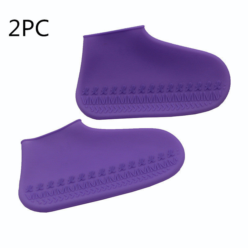 Non-slip thick silicone rain shoe cover