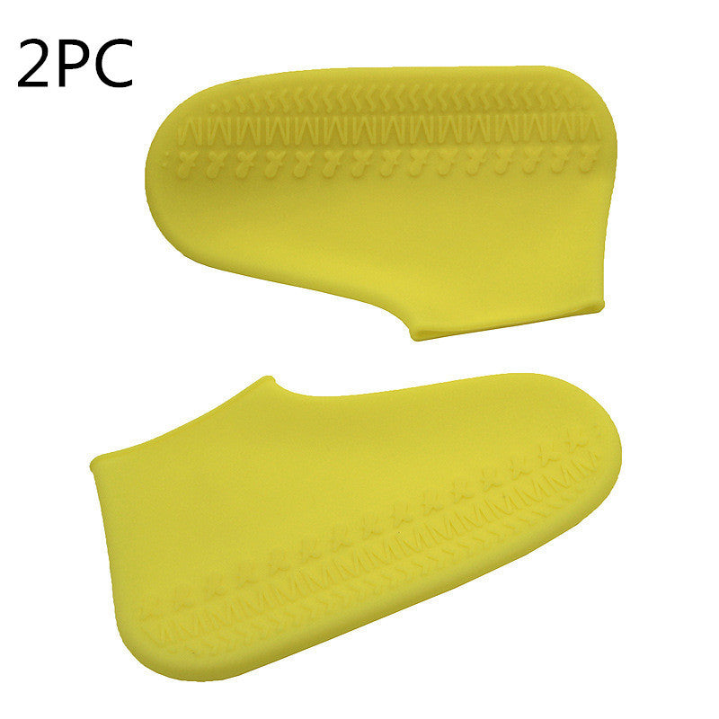 Non-slip thick silicone rain shoe cover