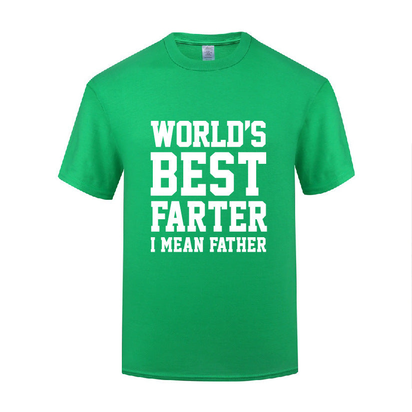 Father's Day Gift T Shirt Men's Loose World's Best Farter I Mean Father / personalized papa, grandpa's birthday, father's day gift t-shirt