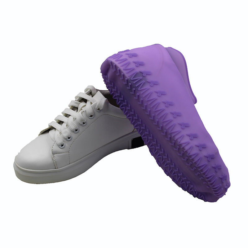 Non-slip thick silicone rain shoe cover