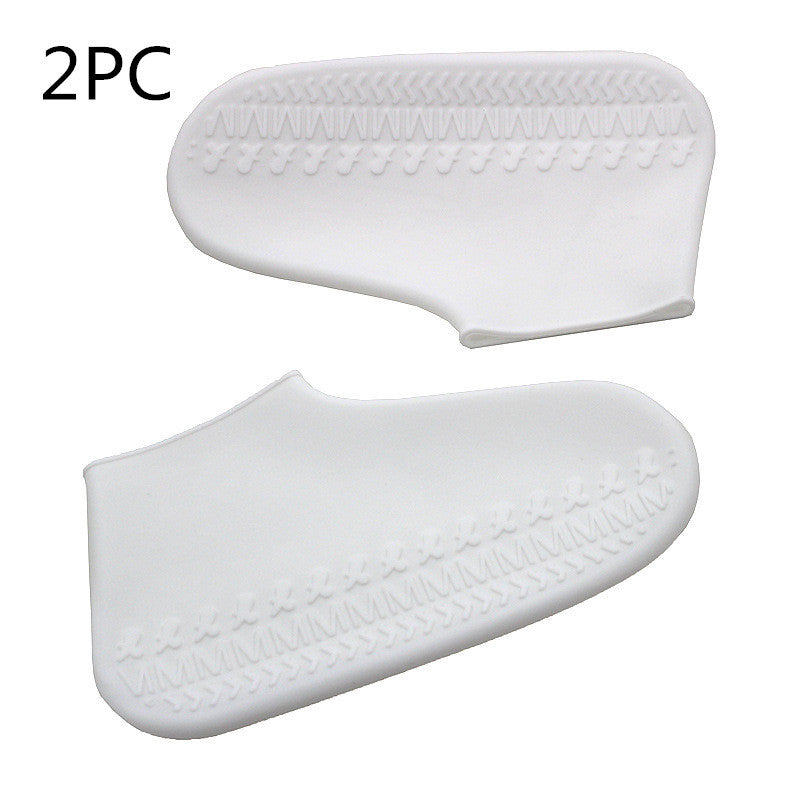 Non-slip thick silicone rain shoe cover