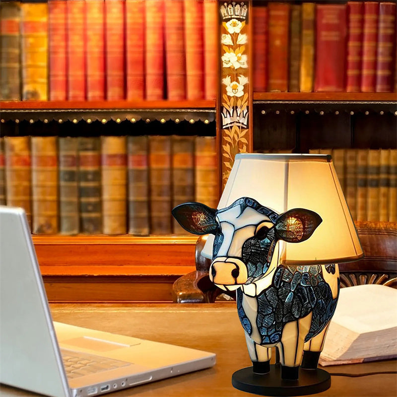 Beautiful Cow Table Lamp Bedside Table Lamp With USB Bedside Lamp For Living Room Bedroom Dormitory Bra Ornament