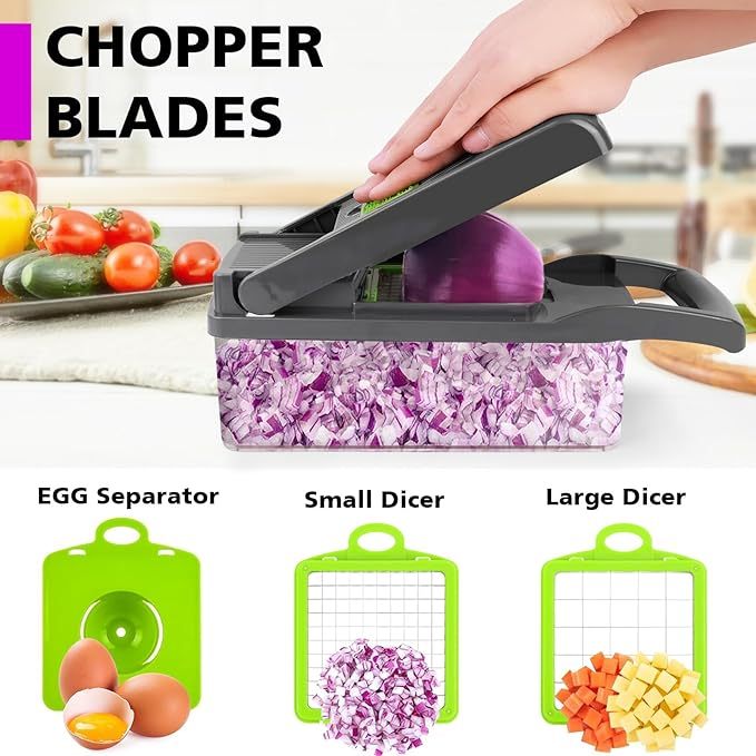 12 In 1 Manual Vegetable Chopper Kitchen Gadgets Food Chopper Onion Cutter Vegetable Slicer