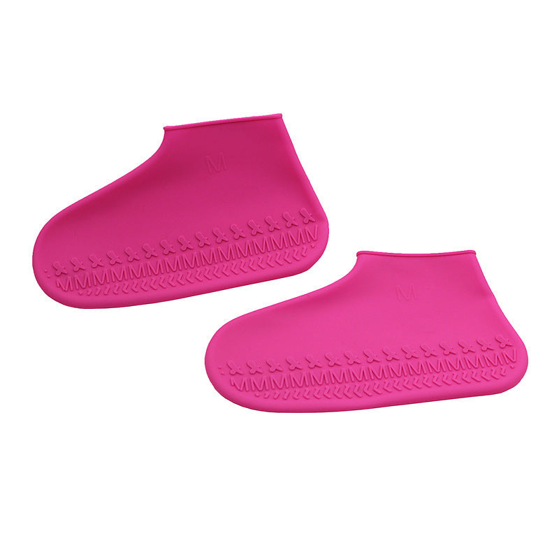 Non-slip thick silicone rain shoe cover