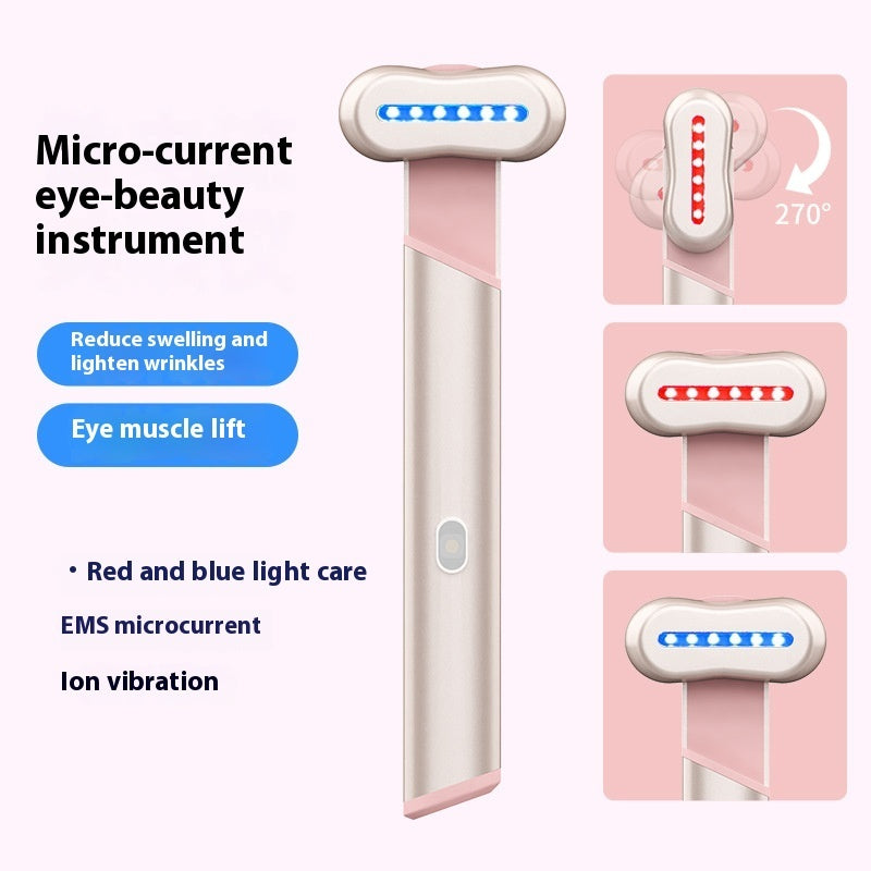 4 Colors Eye Massage Red Blue Light Massage Eye Beautification Instrument Therapeutic Warmth Face Massage