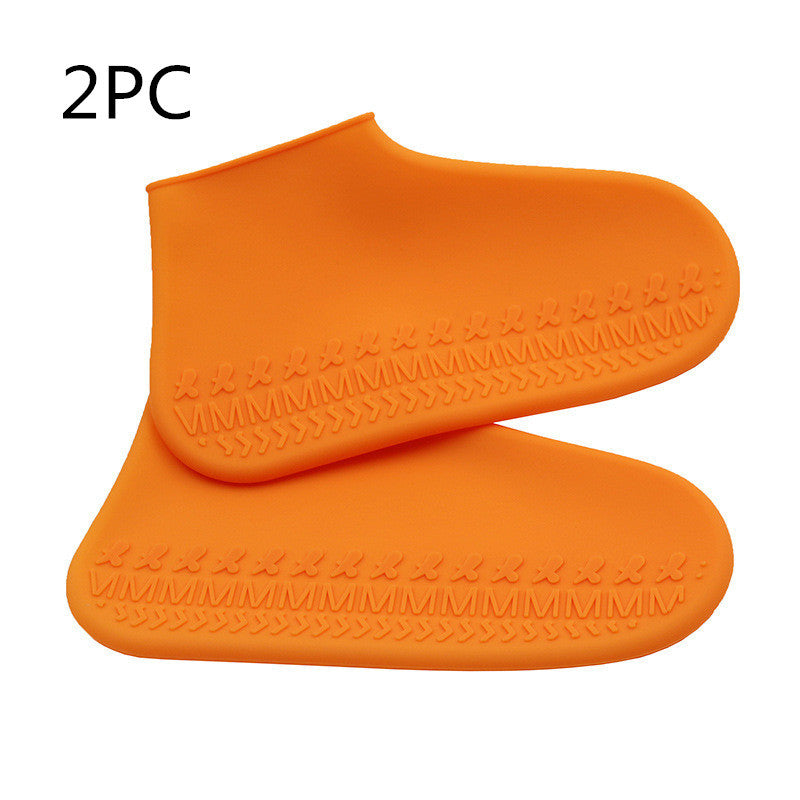 Non-slip thick silicone rain shoe cover