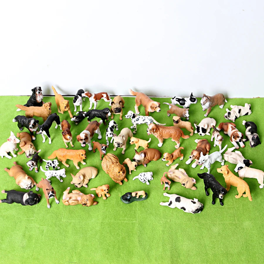 Simulation Retriever,collie,Bull Terrier,Boxer,St Bernard Dog Animal Model figures figurines home decor Gift For Kids Toddlers