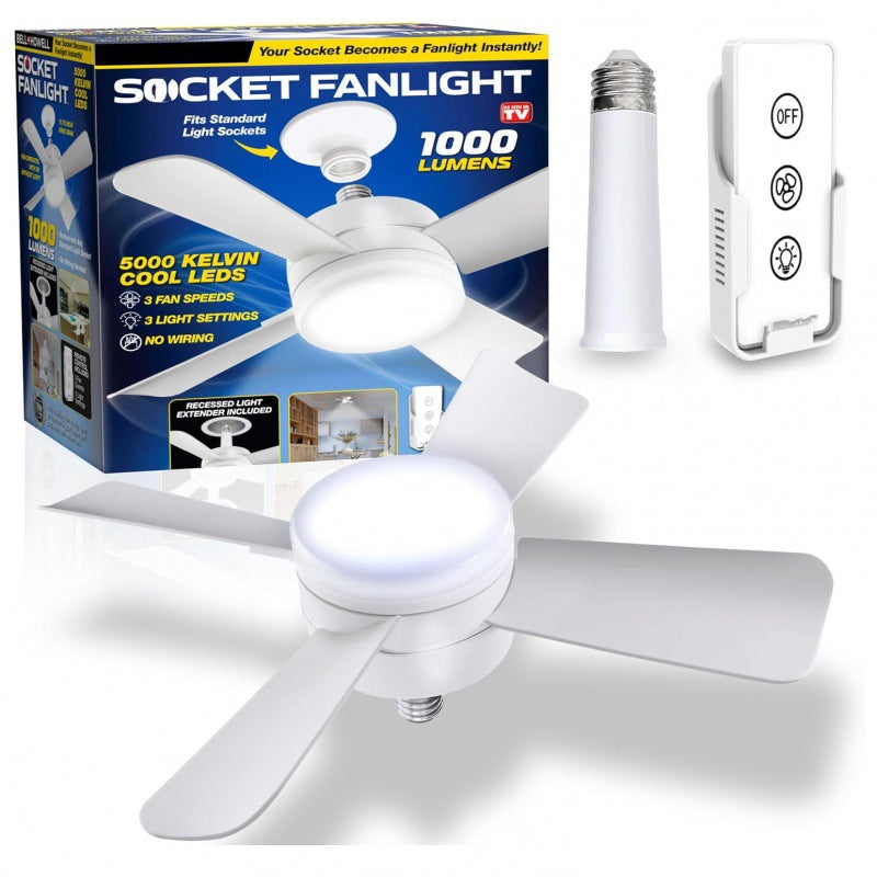 Adjustable Screw Mouth Intelligent Remote Control Integrated LED Fan Light