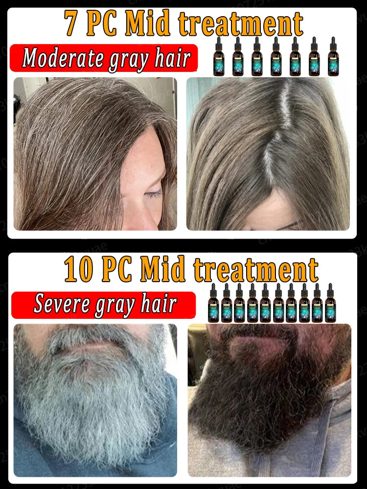 Anti-grey hair essence, restore natural hair color and restore healthy hair