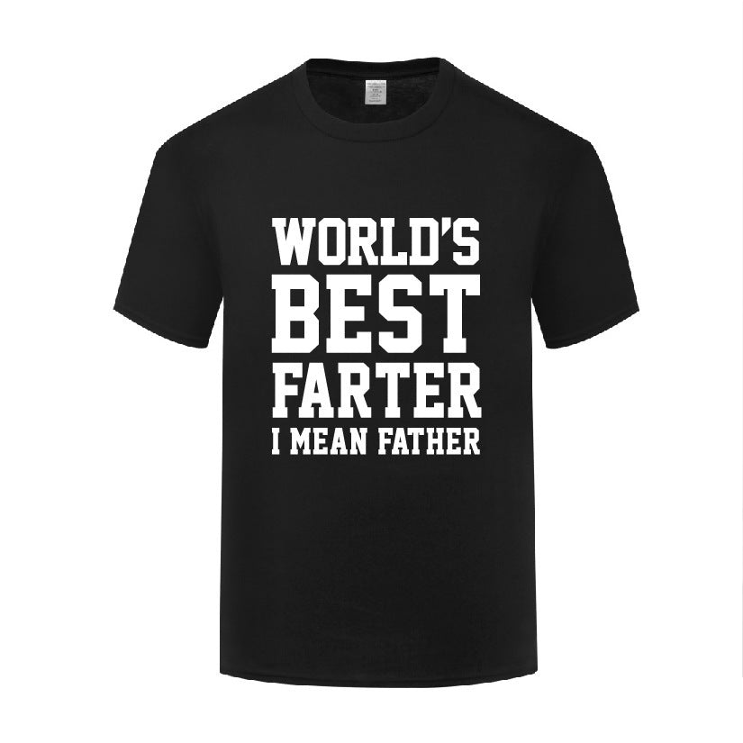 Father's Day Gift T Shirt Men's Loose World's Best Farter I Mean Father / personalized papa, grandpa's birthday, father's day gift t-shirt