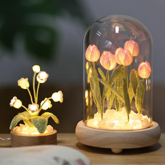 Lily Of The Valley Tulip Night Light /  tulip cube lamp