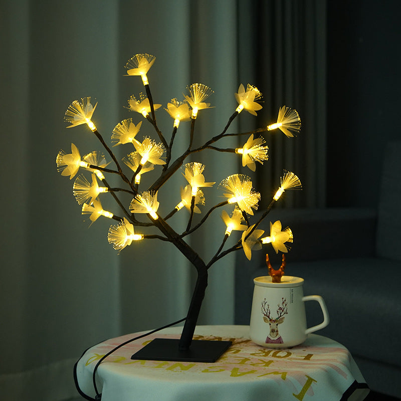 Fiber Optic Flower Room Decoration Gift Night Light