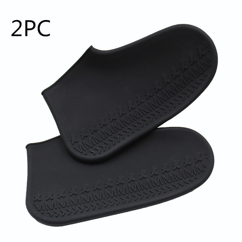 Non-slip thick silicone rain shoe cover