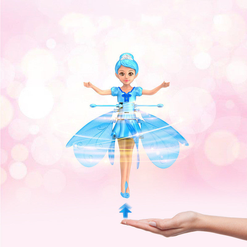 Small Fairy Modeling Flying Machine Water Droplet Children's Toys / flutterbye flying fairy doll/ flying doll toy