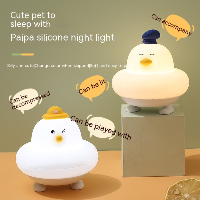 Led Small Night Lamp Silicone Charging Night Light / hello kitty 3led small night lamp