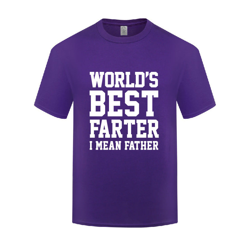 Father's Day Gift T Shirt Men's Loose World's Best Farter I Mean Father / personalized papa, grandpa's birthday, father's day gift t-shirt