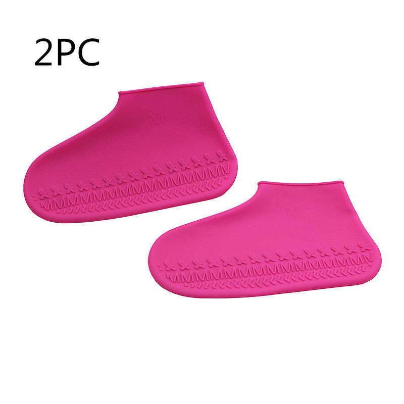 Non-slip thick silicone rain shoe cover